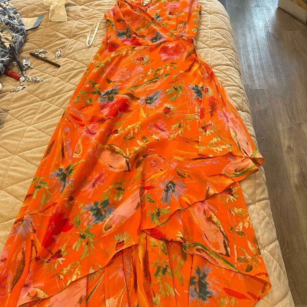 Floral Orange Dress